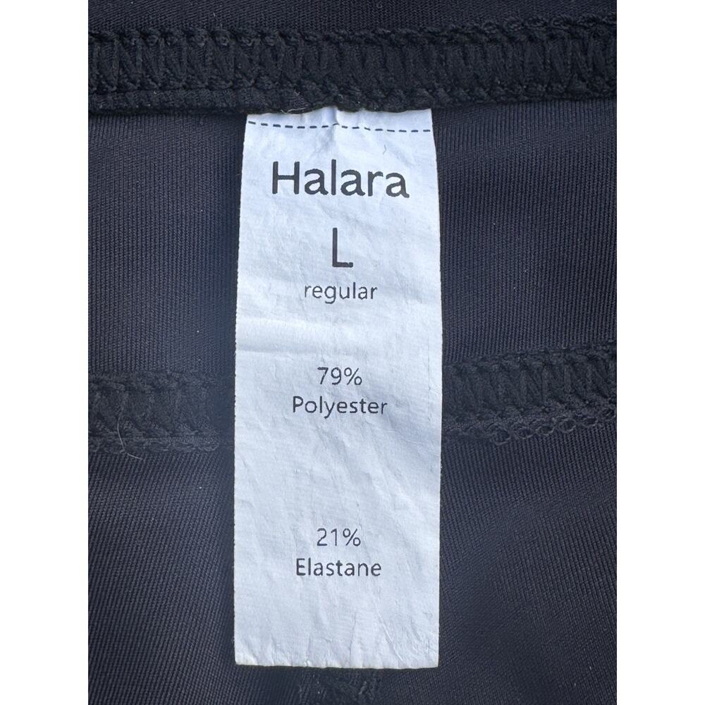 Halara High-Waisted Flare Yoga Pants Black Size Large Regular Athletic Leggings - Picture 5 of 5